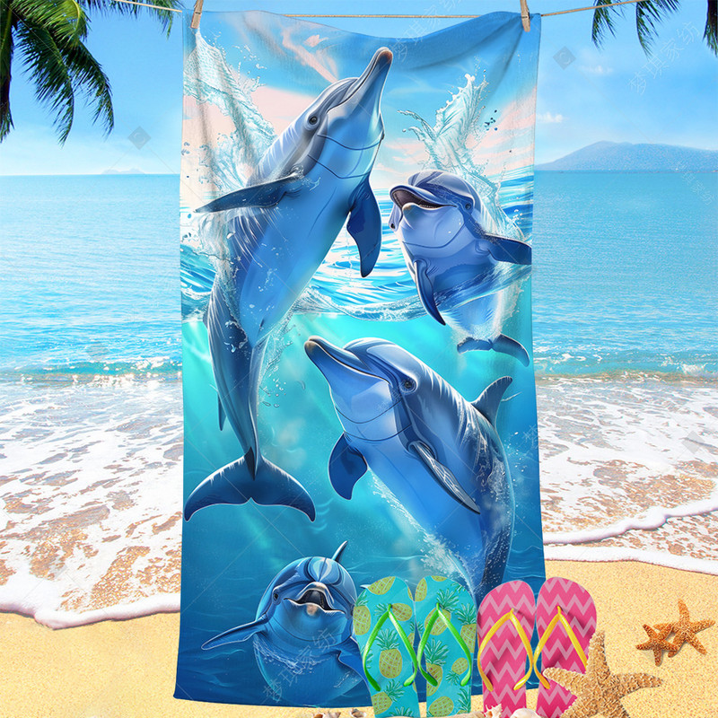 Mengqi lakástextil strandtörölköző mikroszálas extra nagy nedvszívó fürdőlepedő gyorsan száradó fényvédő, határon átnyúló sűrített törölköző