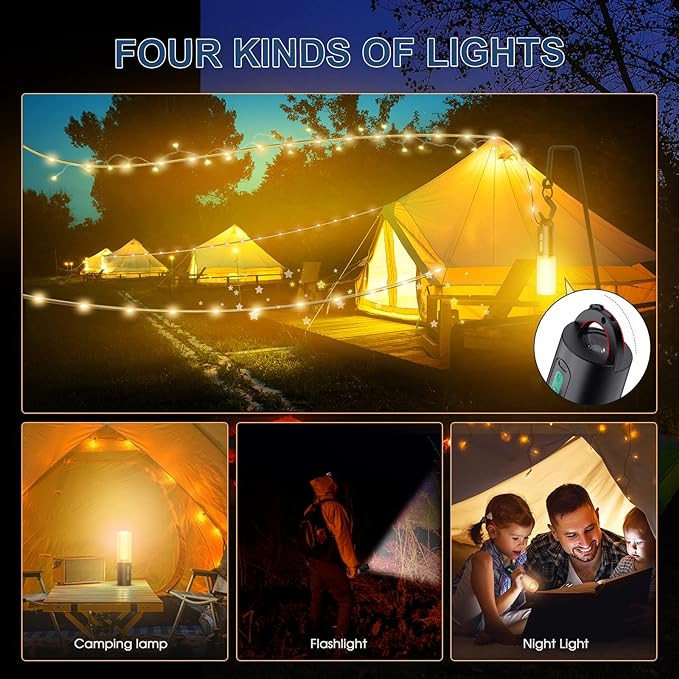 Vanjska višenamjenska rasvjeta za kampiranje Prekogranična nova prijenosna LED rasvjeta štanda za kampiranje