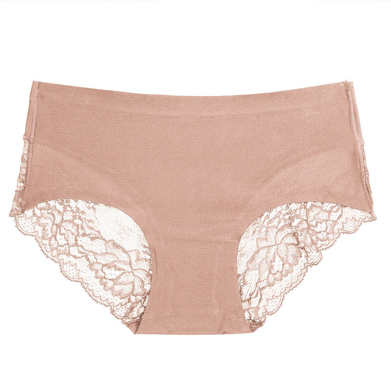 3XL&4XL европейско и американско популярно дантелено дишащо дамско бельо със средна талия голям размер мрежесто безшевно удобно бельо