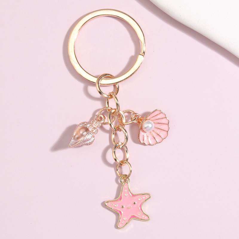 Имитация на барок нова празнична черупка морска звезда раковина перлена чанта висулка ключодържател висулка фабрична директна продажба