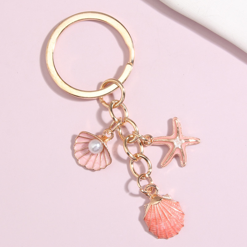 Имитация на барок нова празнична черупка морска звезда раковина перлена чанта висулка ключодържател висулка фабрична директна продажба