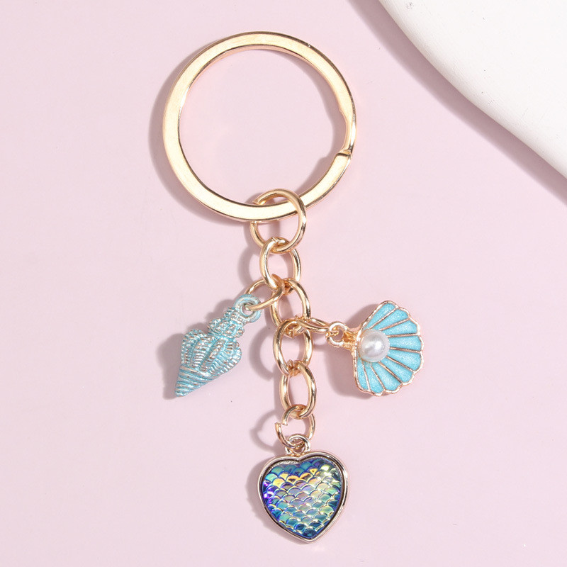 Имитация на барок нова празнична черупка морска звезда раковина перлена чанта висулка ключодържател висулка фабрична директна продажба