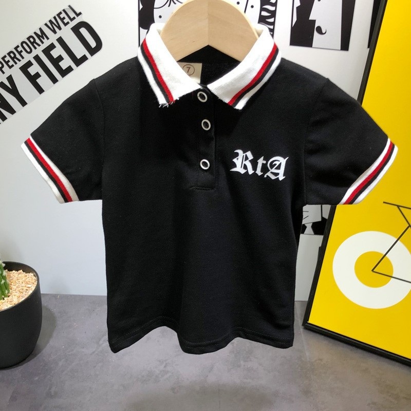 Детско облекло за момче лятна тениска 2023 модерен памук, абсорбиращ потта 6 детски дрехи 2 детска тениска с половин ръкав нова поло риза 5 красиви 3