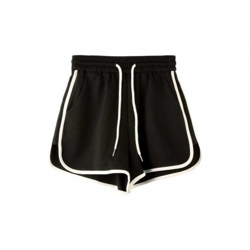  Szürke Rövidnadrág Női Alkalmi nadrág Hot Pants Nyári Elasztikus deréknadrág Bő táskás nadrág Sportnadrág Univerzális Öt pont