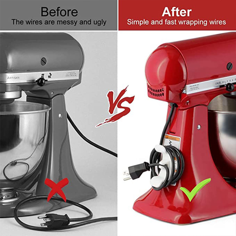 Prietaisų laido laikiklis 2 komplektų virtuvės maišytuvo kabelio apvyniojimo vielos laikymo priedas ir virvių laikikliai