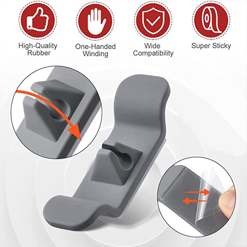 Prietaisų laido laikiklis 2 komplektų virtuvės maišytuvo kabelio apvyniojimo vielos laikymo priedas ir virvių laikikliai