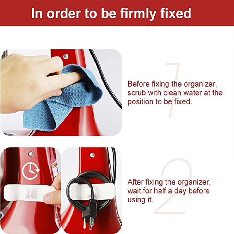 Prietaisų laido laikiklis 2 komplektų virtuvės maišytuvo kabelio apvyniojimo vielos laikymo priedas ir virvių laikikliai