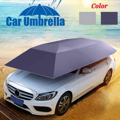 Autós tetővédő esernyő, összecsukható Oxford szövetből készült autósátor vízálló, porálló, UV sugárzás elleni autóvédő napellenző védőburkolat (nincs tartó)