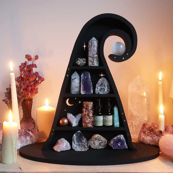 Διασυνοριακό δημοφιλές Cat in the Moon Crystal Shelf Moon Cat Elf Crystal Shelf