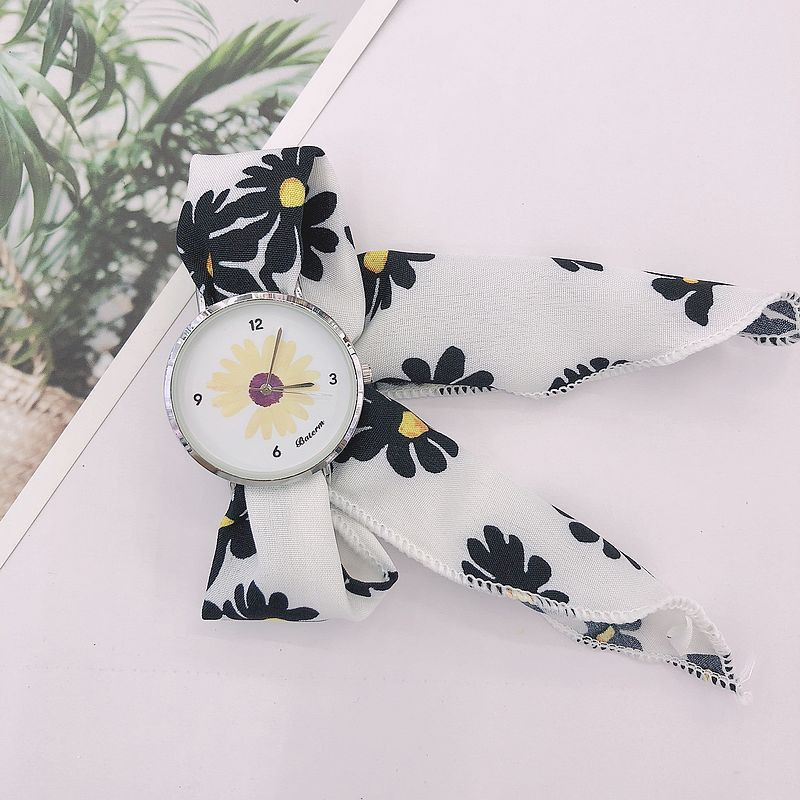 Prekogranični modni sat s tratinčicom, trend, kreativni remen, ženski sat, platneni remen, studentski sat