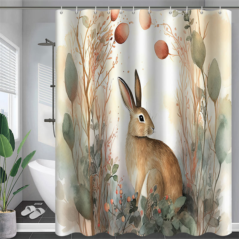 Perkamiausios velykinės dušo užuolaidos atostogų namų apdaila Vonios užuolaidos Bunny Egg Velykų dušo užuolaidos