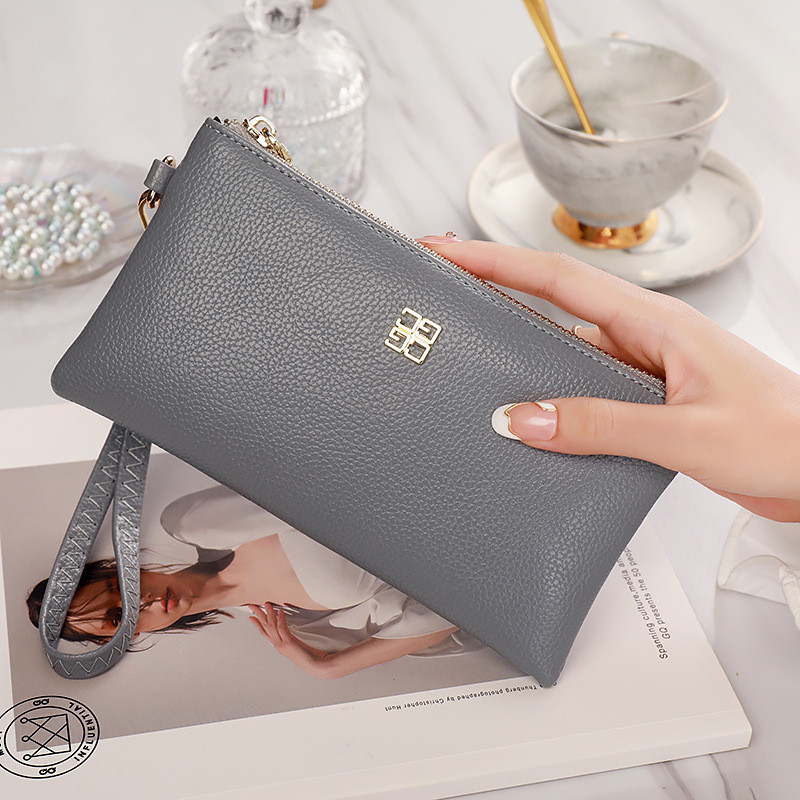 Pénztárca női kuplungtáska új stílusú női érmekártya táska női kistáska kuplungos bőr pénztárca kis cipzáras táska