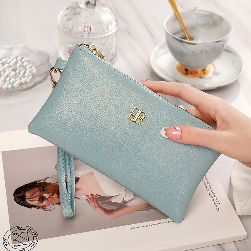 Pénztárca női kuplungtáska új stílusú női érmekártya táska női kistáska kuplungos bőr pénztárca kis cipzáras táska