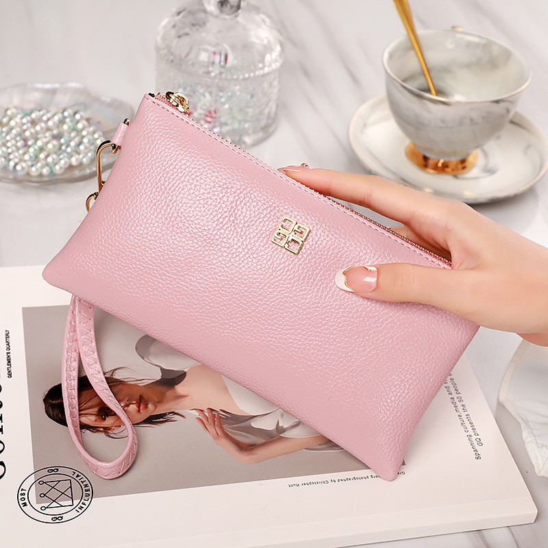 Pénztárca női kuplungtáska új stílusú női érmekártya táska női kistáska kuplungos bőr pénztárca kis cipzáras táska