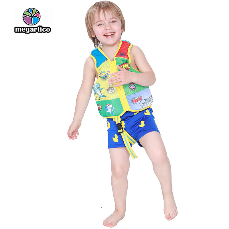 Трансгранична доставка на плавателни костюми за плуване за малки и средни деца, жилетки без ръкави, анимационни сериали, животоспасяващи бански костюми с учебна пяна