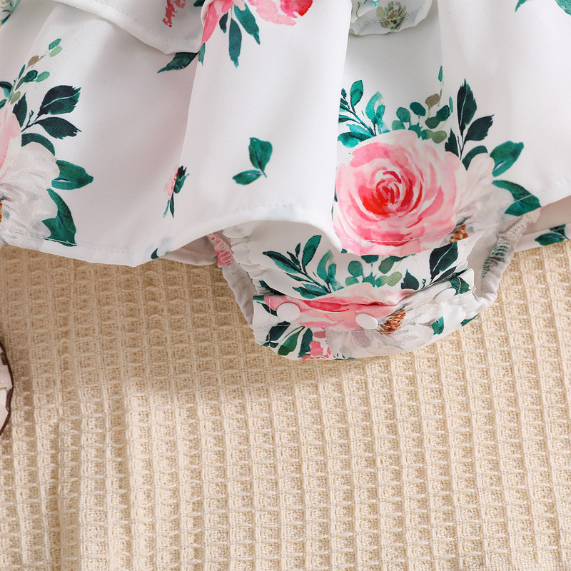 Детска лятна рокля с тиранти момиченце бебешка гащеризон пола + забрадка комплект от две части Европейски и американски трансграничен