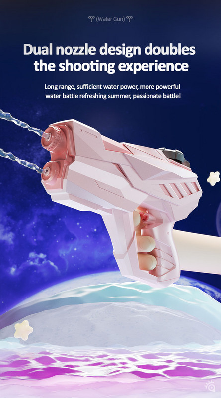 Παιδικό υπαίθριο παιχνίδι με διπλό τζετ νερό με όπλο για καλοκαιρινή παραλία Παίξτε Εργαλεία νερού Παραθαλάσσια πισίνα Παιχνίδια νερού με όπλο νερού