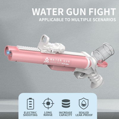 Beach Toy Automatic Water Gun Electric Summer Outdoor Large Capacity LED Water gun Children Boy Girls Adult Beach Party Toy Gift
