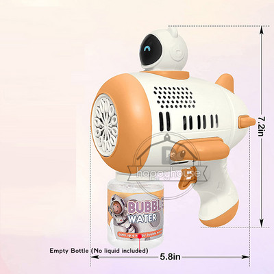 Astronaut Automa Bubble Machine for Kids Bubble Gun Rocket Launcher Bubble Blower Παιδικά Soap Bubble Maker Καλοκαιρινά παιχνίδια για εξωτερικούς χώρους