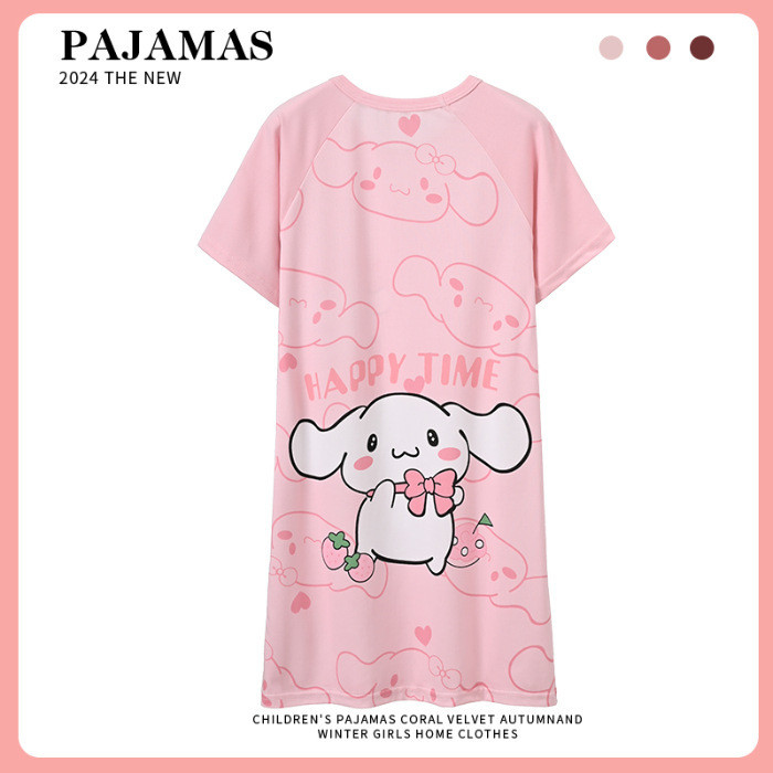 Външна търговия трансгранична търговия на едро детска нощница лятна момиче принцеса пола с къси ръкави средни и големи детски дрехи за дома летни дрехи с климатик