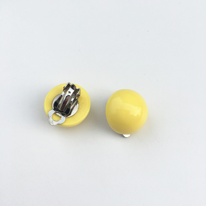 Retro naušnice s nitnama Šareni gumbi Poluokrugle kuglice Djetinjasto smiješne japanske naušnice Slatke jednostavne univerzalne kopče za uši