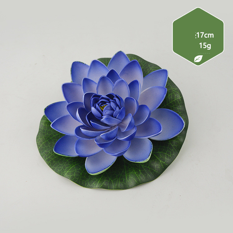 Nagykereskedelmi szimulált tavirózsa lótusz tó halastó úszó dekoráció kellékek nappali akvárium dekoráció pu lótuszlevél hamis lótusz