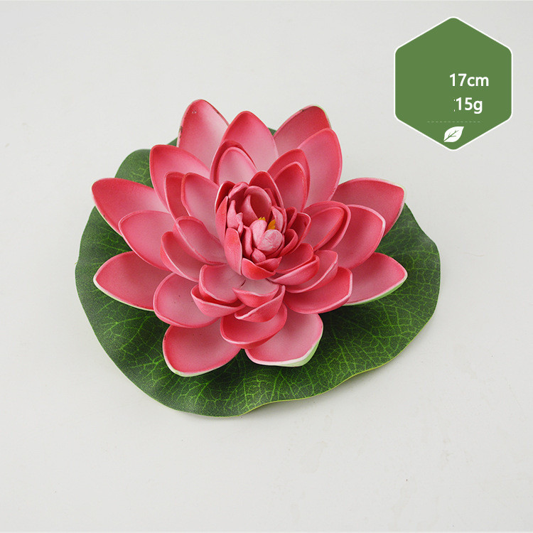 Nagykereskedelmi szimulált tavirózsa lótusz tó halastó úszó dekoráció kellékek nappali akvárium dekoráció pu lótuszlevél hamis lótusz