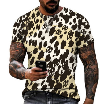 Factory Direct Sales Fashion Cartoon Barber Print Ανδρικό T-shirt Lion Tiger 3D Digital Print Κοντομάνικο μπλουζάκι