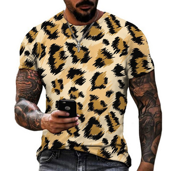 Factory Direct Sales Fashion Cartoon Barber Print Ανδρικό T-shirt Lion Tiger 3D Digital Print Κοντομάνικο μπλουζάκι