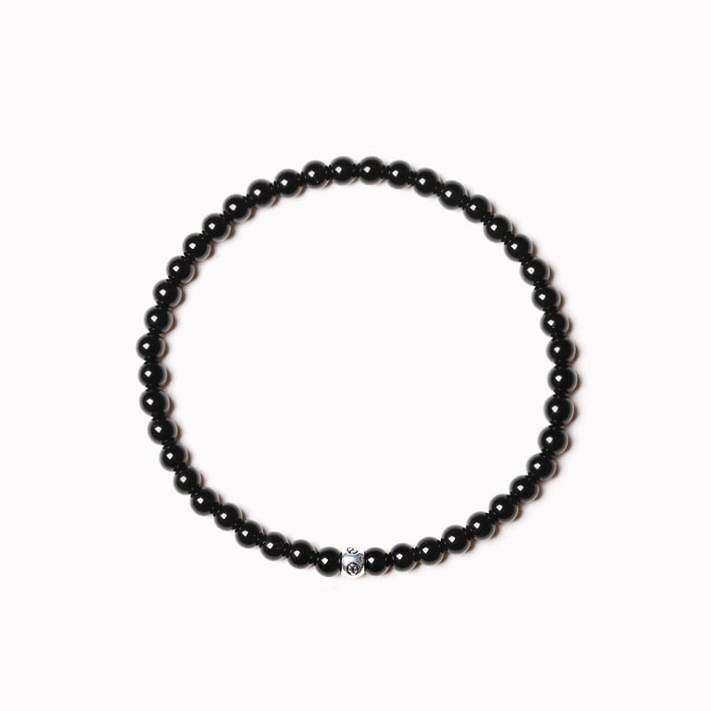 925 tajlandska srebrna narukvica od opsidijana i ahata od plavog pijeska za muškarce i žene, jednostavna i univerzalna, dar za djevojku