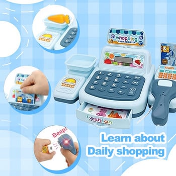Симулация Пазаруване Каса Къща Играчки Електронна игра Осветление и звукови ефекти Супермаркет Касиер Играчки