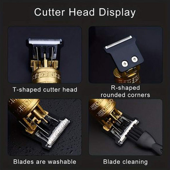 Επαγγελματική Vintage Electric Rechargeable Hair Clipper Machine Hair Barber Trimmer for Men Hair cutting