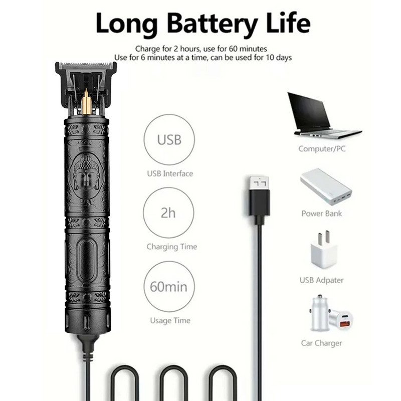 Profesionalni vintage električni punjivi stroj za šišanje Frizerski trimer za muško šišanje