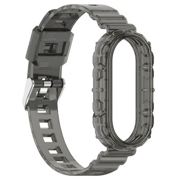 Подходящ за Xiaomi band 8 glacier watch band mi band 8 спортна резервна каишка за китка TPU прозрачна едно парче водоустойчива