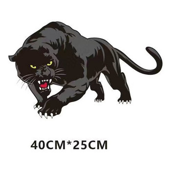 Αυτοκόλλητο 3D Creative Big Black Panther Car Scratch Cover Αυτοκόλλητο αμαξώματος αυτοκινήτου Αυτοκόλλητο Κάλυμμα πόρτας Τροποποίηση λουλουδιών Αυτοκόλλητο