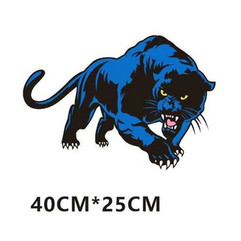 Αυτοκόλλητο 3D Creative Big Black Panther Car Scratch Cover Αυτοκόλλητο αμαξώματος αυτοκινήτου Αυτοκόλλητο Κάλυμμα πόρτας Τροποποίηση λουλουδιών Αυτοκόλλητο