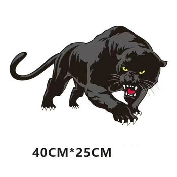 Αυτοκόλλητο 3D Creative Big Black Panther Car Scratch Cover Αυτοκόλλητο αμαξώματος αυτοκινήτου Αυτοκόλλητο Κάλυμμα πόρτας Τροποποίηση λουλουδιών Αυτοκόλλητο