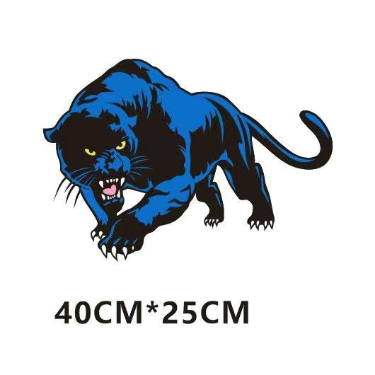 Αυτοκόλλητο 3D Creative Big Black Panther Car Scratch Cover Αυτοκόλλητο αμαξώματος αυτοκινήτου Αυτοκόλλητο Κάλυμμα πόρτας Τροποποίηση λουλουδιών Αυτοκόλλητο