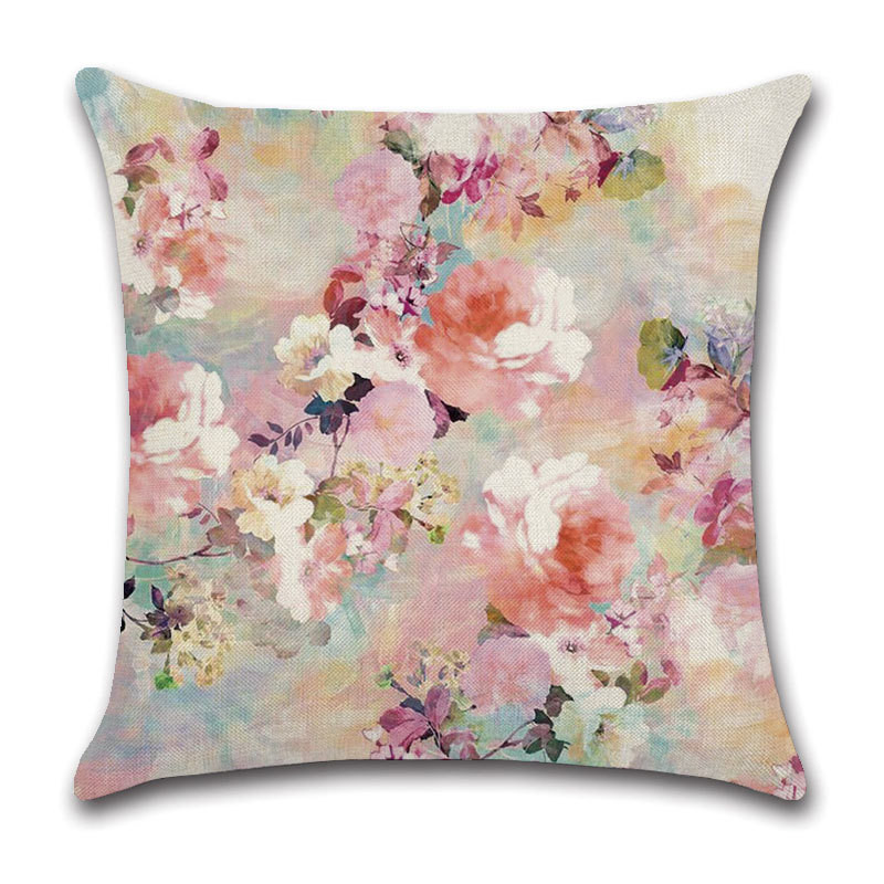 Външнотърговска възглавница, калъфка за възглавница, бельо, рисувано в стил пеперуда, плувка, лейка, прасковена кожа, къса, плюшена, едно парче дропшиппинг