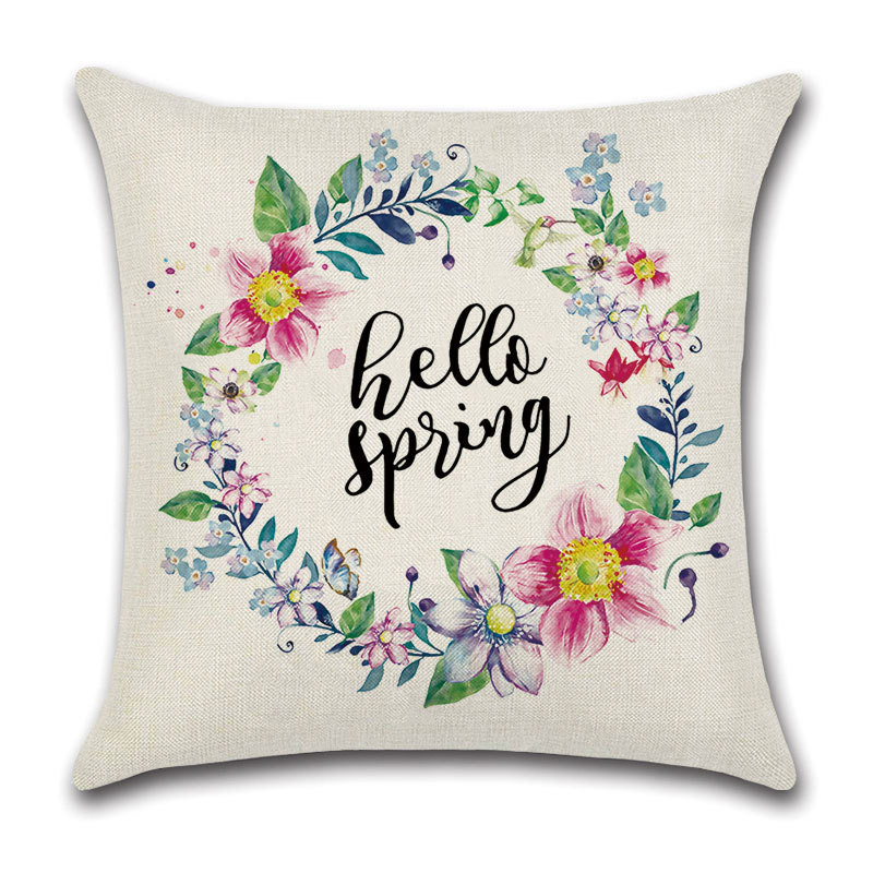 Външнотърговска възглавница, калъфка за възглавница, бельо, рисувано в стил пеперуда, плувка, лейка, прасковена кожа, къса, плюшена, едно парче дропшиппинг