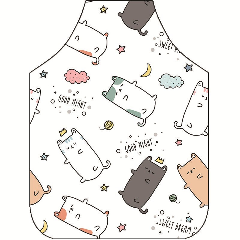 Amazon visokovrijedna prekogranična jednodijelna radna odjeća Slatka crtana mačkica Kuhinjski stolnjak s digitalnim tiskom