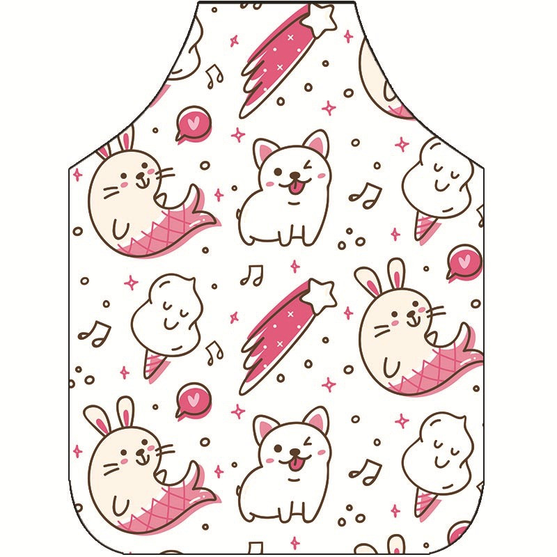 Amazon visokovrijedna prekogranična jednodijelna radna odjeća Slatka crtana mačkica Kuhinjski stolnjak s digitalnim tiskom