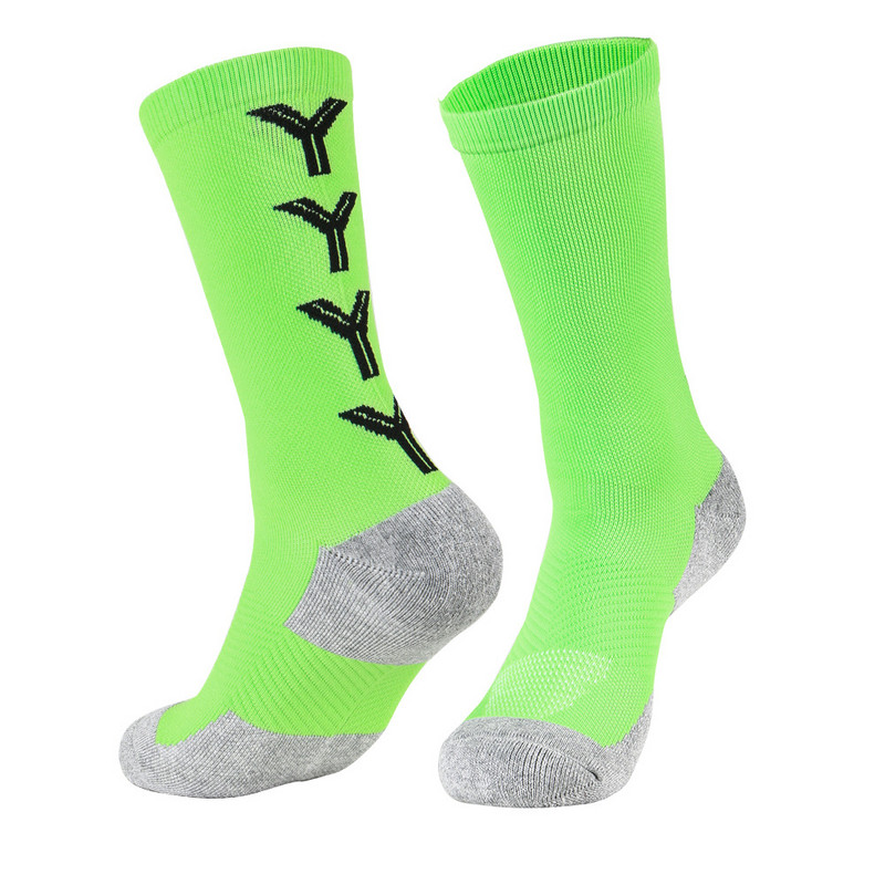 Șosete de fotbal transfrontaliere pentru bărbați și femei Amazon cu tălpi Terry, șosete de fotbal sport, rezistente la uzură, anti-alunecare, șosete scurte la jumătatea gambei