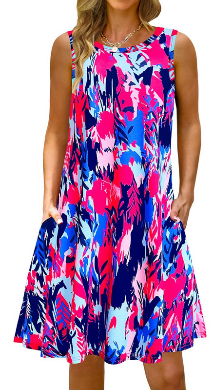 2022. Amazonova prekogranična haljina s džepnim printom