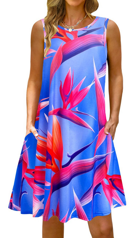 2022. Amazonova prekogranična haljina s džepnim printom