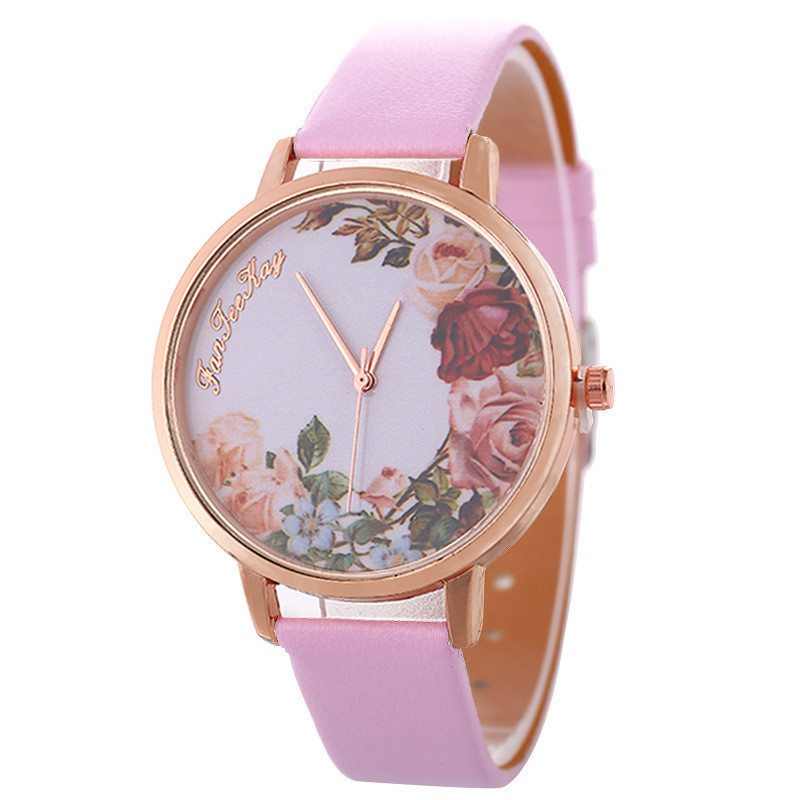 Дамски часовник с розов диск желаят aliexpress кварцов часовник с каишка за дамски часовник прост ежедневен ръчен часовник