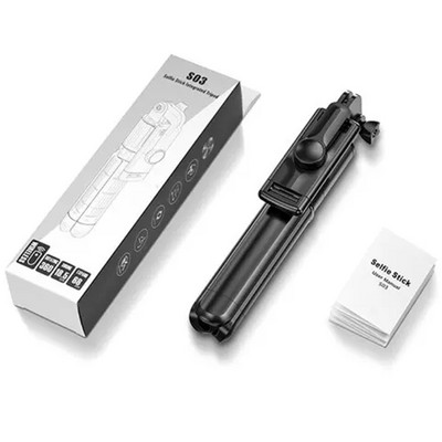 Kézi 360 fokos rugalmas sportkamera egylábú állvány mobiltelefon mini szelfi stick állvány vezeték nélküli távirányítóval