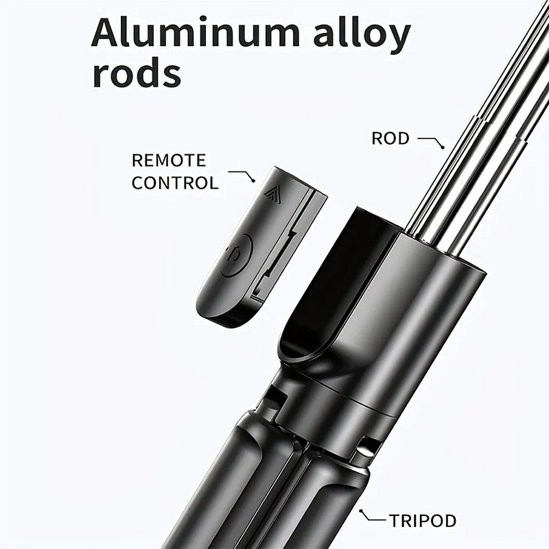 Kézi 360 fokos rugalmas sportkamera egylábú állvány mobiltelefon mini szelfi stick állvány vezeték nélküli távirányítóval