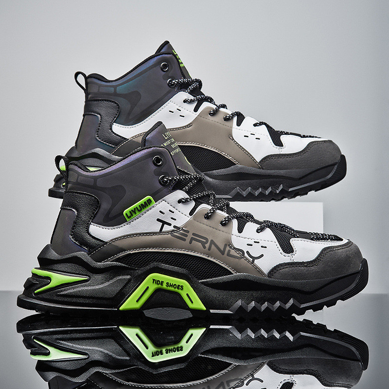 Proljetne i jesenske prozračne lagane visoke moderne fluorescentne muške i ženske košarkaške tenisice