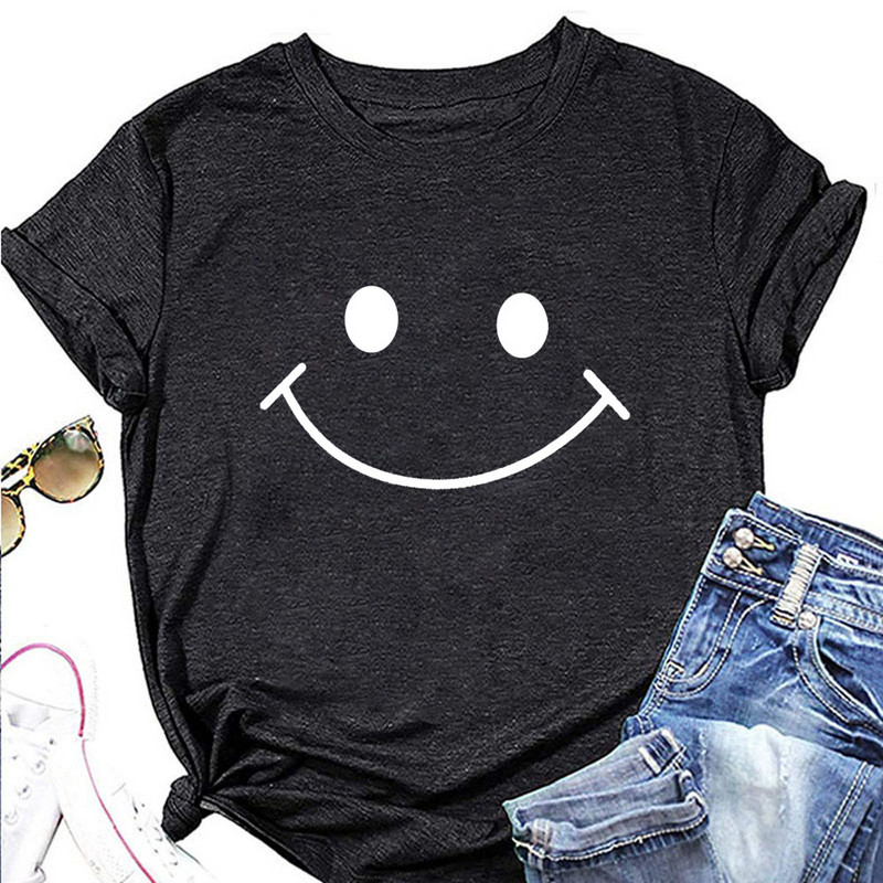 Europska i američka vanjskotrgovinska ženska modna majica s okruglim izrezom i pismom široka ženska majica kratkih rukava JP0045